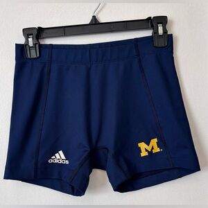 Adidas Team Issued University Of Michigan Compression Shorts size M